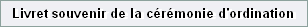 Livret souvenir de la c�r�monie d'ordination